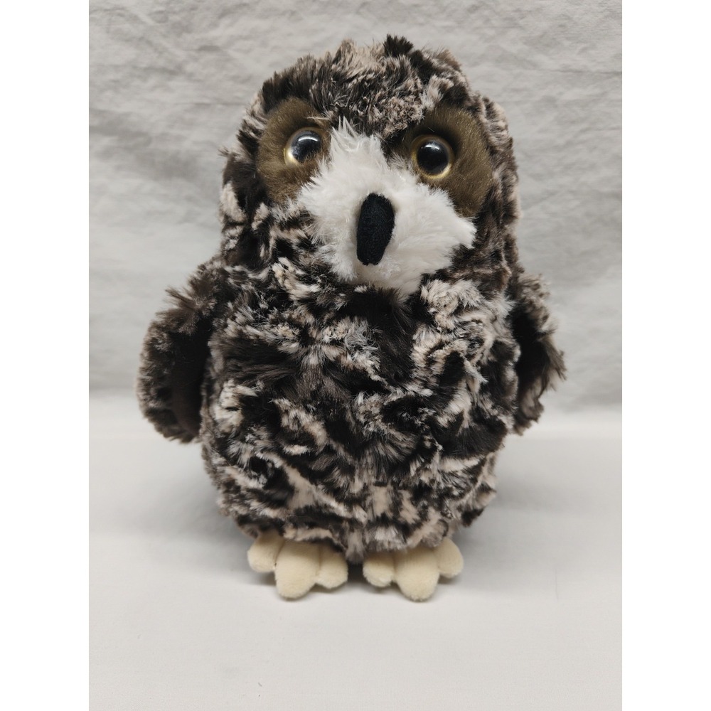 Douglas‎ Cuddle Toy Owl Plush Soft Gray Brown GUC